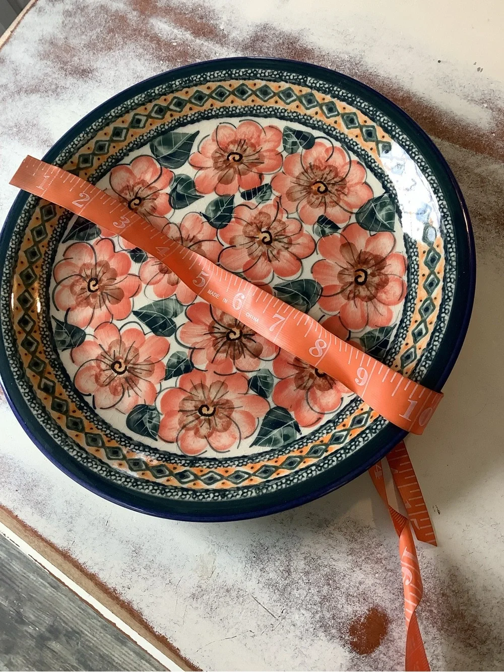 Set Of 3 Three UNIKAT Polish Pottery Plates Floral
